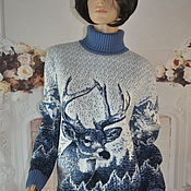 Одежда handmade. Livemaster - original item Sweater, winter fairy tale, ,50-52r. .54-56r.. Handmade.