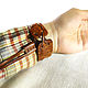 Handmade leather bracelet 'Prairie'. Hard bracelet. schwanzchen. My Livemaster. Фото №6