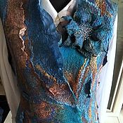 Одежда handmade. Livemaster - original item Vest felted silk Baltic coast. Handmade.