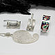 Ring, earrings and pendant Cucumber Paisley in silver with enamel BS0059. Jewelry Sets. Sunny Silver. My Livemaster. Фото №6