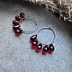 Серьги с гранатовыми каплями. Серьги классические. MarkaMarina.     jewelry. Интернет-магазин Ярмарка Мастеров.  Фото №2