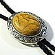 Галстук боло"Bolo tie Vincent"с камнем  (Яшма), Галстуки, Саратов,  Фото №1