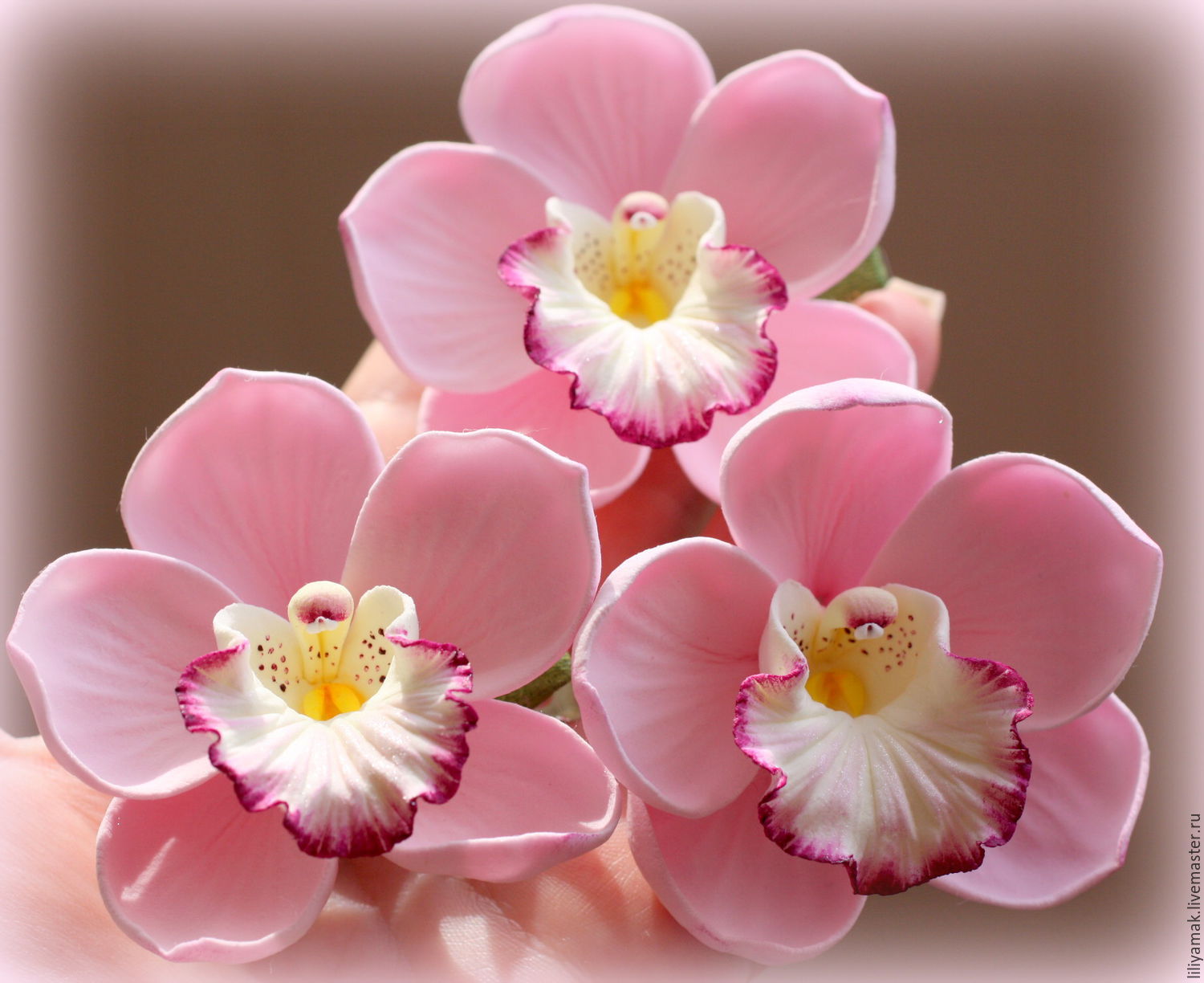 комплект из орхидей цвета пудры- шпильки – заказать на Ярмарке Мастеров – IVXVRU | Шпилька, Наро-Фоминск