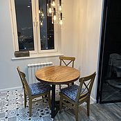 Для дома и интерьера handmade. Livemaster - original item Round dining table made of elm slabs (project g. Reutov). Handmade.