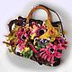 Order Bag felted. Art-bag "Autumn bouquet with gerberas and leaves of the Co. wool gifts. Livemaster. . Classic Bag Фото №3