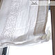 Roman curtain made of boiled linen with cotton ribbon embroidery. Roman and roller blinds. Linenburg. My Livemaster. Фото №4