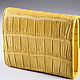 Кошелек женский из натуральной кожи крокодила IMA0079Y4. Кошельки. CrocShop товары из экзотической кожи. Интернет-магазин Ярмарка Мастеров.  Фото №2