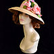 Straw hat ' Pink roses'. Hats1. Novozhilova Hats. Online shopping on My Livemaster.  Фото №2