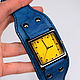 Men's wrist watch. Blue watch. Watches. FamilySkiners. My Livemaster. Фото №5
