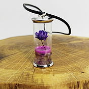 Украшения handmade. Livemaster - original item Pendant Flask Purple Flower. Handmade.