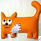 Котик "А я чё, я ни че....", Мягкие игрушки, Загорянский,  Фото №1