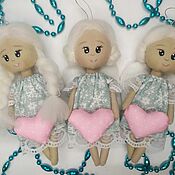 Куклы и игрушки handmade. Livemaster - original item In stock!!! New Year `s Angel. Doll pendant 15 cm. Handmade.