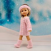 Куклы и игрушки handmade. Livemaster - original item Knitted tunic and socks for mini paola pink. Handmade.