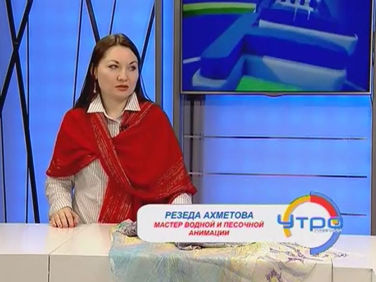 Знакомлю с эбру телезрителей. 