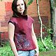 Заказать Валяный жилет Анютины глазки. Елена Лобанова (Laryel). Ярмарка Мастеров. . Жилеты Фото №3