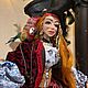 Кукла ручной работы-Пиратка. Будуарная кукла. Оксана Астахова. Интернет-магазин Ярмарка Мастеров.  Фото №2
