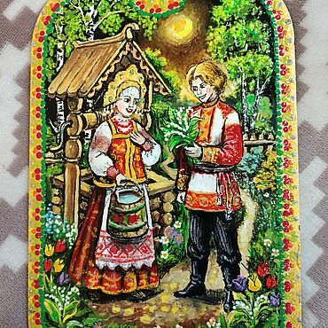 Для дома и интерьера ручной работы. Ярмарка Мастеров - ручная работа Утварь: 884. Разделочная доска Букет ландышей. Handmade.