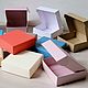 Коробка 8x8x2,5 см, дизайнерский картон, разные цвета. Коробки. Master-Pack. Ярмарка Мастеров.  Фото №6