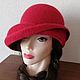Шляпка валяная Wonderful Red Hat. Шляпы. Оксана Молева. Ярмарка Мастеров.  Фото №5