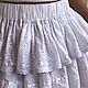 Lush summer skirt white cotton embroidery lace boho sun. Skirts. PolMary. My Livemaster. Фото №4