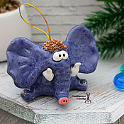 Сувениры и подарки handmade. Livemaster - original item Elephant ceramic bell.. Handmade.