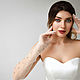 Заказать Фатиновые длинные перчатки с россыпью жемчуга. Romantic Wedding. Ярмарка Мастеров. . Перчатки свадебные Фото №3