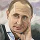 Портрет по фото Картина маслом на заказ холсте Путин В.В. кабинет, Картины, Москва,  Фото №1