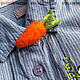 Рубашка с вышивкой "Hello Carrot!". Рубашки. АРТ-ВЫКРУТАСЫ - Декор и подарки (millasineva). Ярмарка Мастеров.  Фото №4