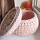 Knitted basket with lid, storage basket made of knitted yarn. Basket. Lace Shawl by Olga. My Livemaster. Фото №5