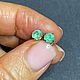 Серьги с натуральным Уральским изумрудом 0.80 ct. Серьги классические. Елена. Интернет-магазин Ярмарка Мастеров.  Фото №2