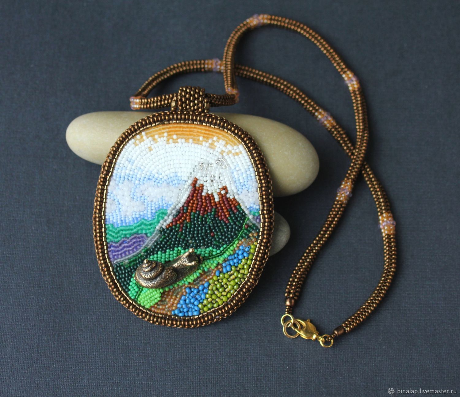 Beautiful pendant ' Snail on the slope of Fuji', Pendant, Moscow,  Фото №1