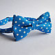 Tie Freeman / blue bow tie polka dot. Ties. Respect Accessories. Online shopping on My Livemaster.  Фото №2