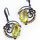 Earrings 'solar vortex' with citrines. Earrings. dobrivolshebnik (dobrivolshebnik). Online shopping on My Livemaster.  Фото №2