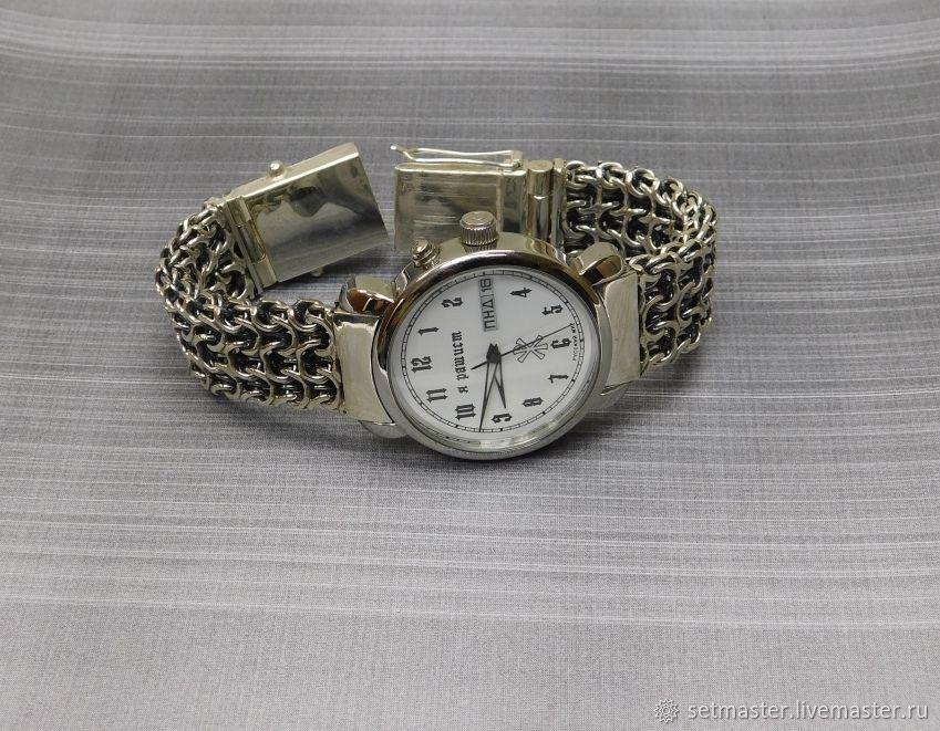 Браслет Серебро 925 на часы в интернет-магазине Ярмарка Мастеров по цене48400 ₽ – IIT3VRU