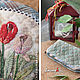 Cosmetic bag ' Spring tulips-semitsvetiki'. Japanese patchwork. Beauticians. Olga Abakumova. Lolenya (lolenya). My Livemaster. Фото №5