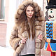 Шуба из куницы с капюшоном. Шубы. YANA KRAFT BRAND. Ярмарка Мастеров.  Фото №4