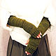 Mitts are stylish and warm)))) Khaki, Mitts, Moscow,  Фото №1