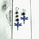 Order Silver asymmetrical dragonfly earrings with lapis lazuli. Jewelry Elena. Livemaster. . Earrings Фото №3