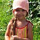 Панамка персикового цвета на девочку 3-5 лет, Панамы, Маркс,  Фото №1