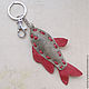 Order Keychain fish-Rudd from the skin. Marina Lambrozo leather and stone. Livemaster. . Key chain Фото №3