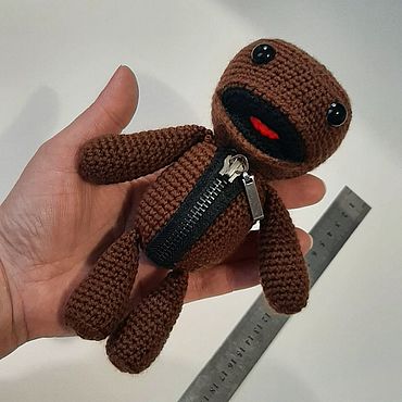 Куклы и игрушки ручной работы. Ярмарка Мастеров - ручная работа Сэкбой Вязаный человечек " Little big planet ". Handmade.