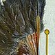Винтаж: Викторианский антикварный веер со страусиными перьями, 1880–1890 гг. Сувениры винтажные. винтаж. Ярмарка Мастеров.  Фото №8