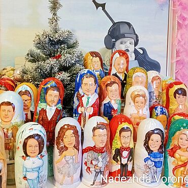 Сувениры и подарки ручной работы. Ярмарка Мастеров - ручная работа Дед Мороз и Снегурочка: Матрешки по фото. Handmade.