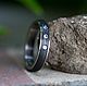 Помолвочное кольцо из титана и карбона с кристаллами Swarovski от WickerRing