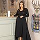 Black floor length skirt 4 wedges on a crepe yoke. Skirts. NATALINI. My Livemaster. Фото №8