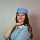 Felt hat with veil Asymmetry blue. Hats1. Novozhilova Hats. My Livemaster. Фото №5