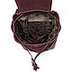  Backpack women's leather Bordeaux Cashmere Mod R50-482. Backpacks. Natalia Kalinovskaya. My Livemaster. Фото №6