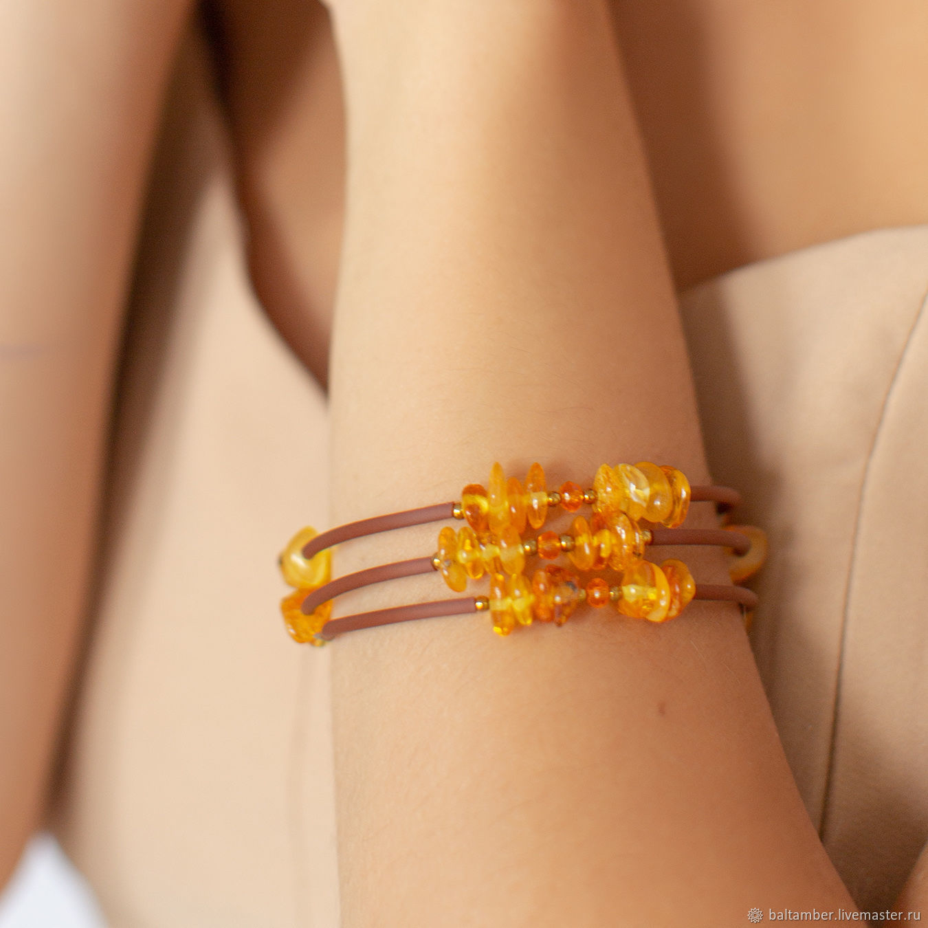 Браслет женский из балтийского янтаря 10100036 купить в интернет ...