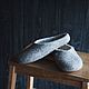 Order Felted women's slippers Without only 39p. Юлия Левшина. Авторский войлок COOLWOOL. Livemaster. . Slippers Фото №3