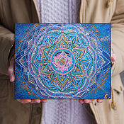 Картины и панно handmade. Livemaster - original item Mandala of Prosperity and well-being with Swarovski crystals. Handmade.